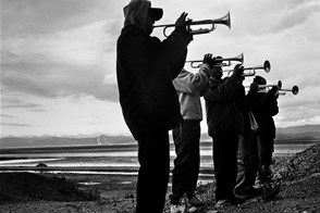 Altiplano trumpet players (Oruro, Bolivia)