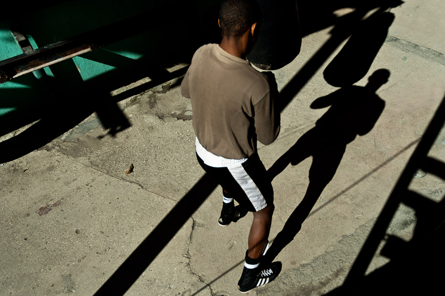 Young Cuban boxers train at Rafael Trejo boxing gym, an outdoor sport facility in the Old Havana.