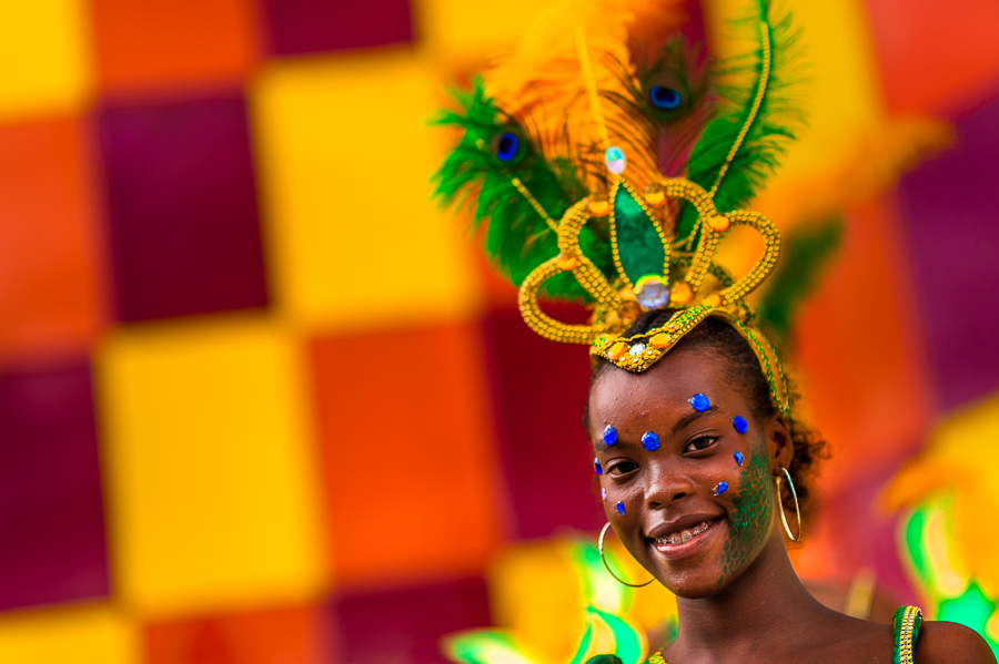 An Afro-Colombian dancer takes part in the San Pacho festival in Quibdó, Colombia.