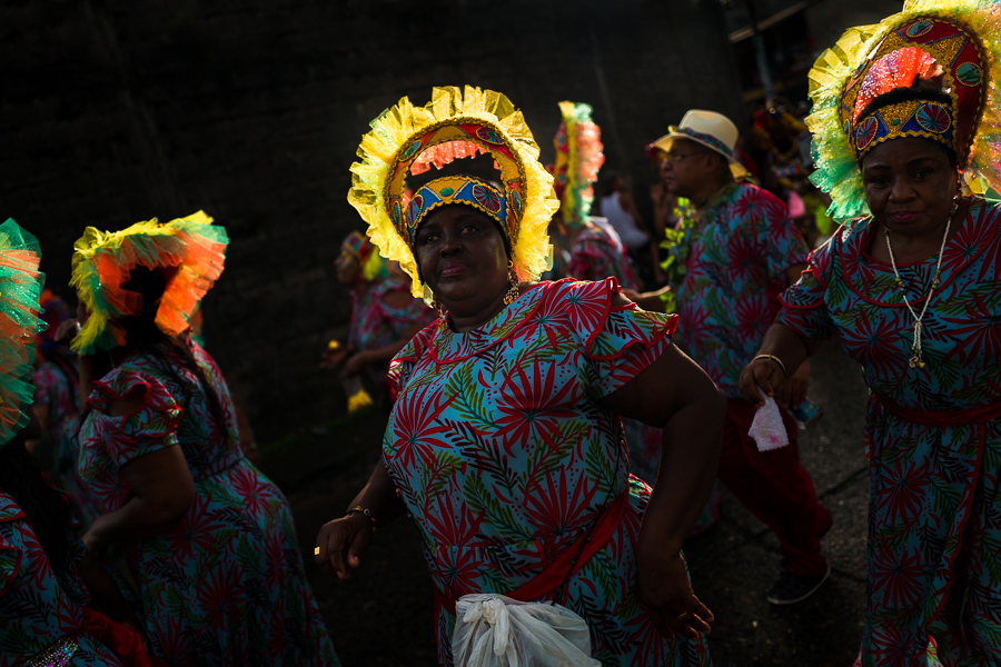 Afro-Colombian dancers perform during the San Pacho festival in Quibdó, Colombia.