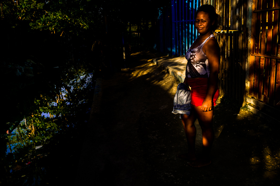 An Afro-Colombian woman poses for a picture in Olaya Herrera, a lower social class neighborhood in Cartagena, Colombia.