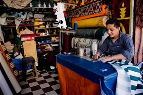 Awning shop in Marrakech (Marrakech, Morocco)