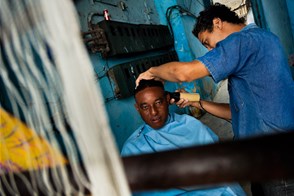 Barber on the street