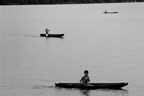 Canoe on the Amazon river (Amazonia, Brazil)
