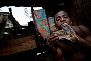 Leonardo eats fish (Tumaco, Colombia)