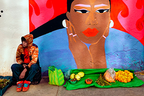 An indigenous street vendor