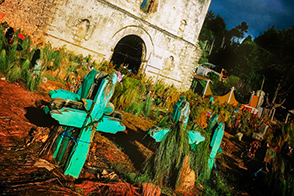 Maya cemetery (San Juan Chamula, Chiapas, Mexico)