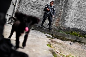 Policeman & dog