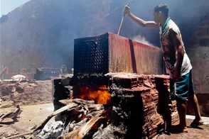 Shrimp drying factory (Pontal do Peba, Bahía, Brazil)