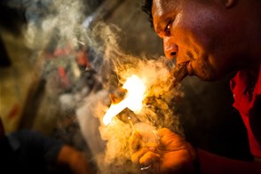 Tobacco ritual (San Salvador, El Salvador)