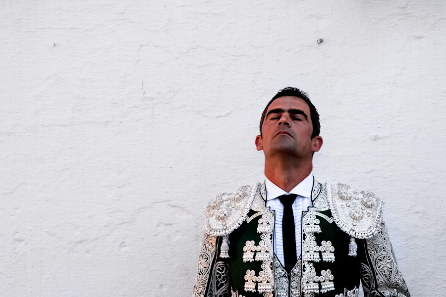 Spanish bullfighters (toreros) are seen before Corrida de Toros (bullfighting).