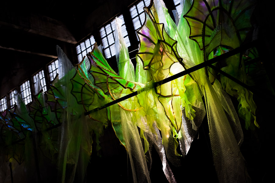 Carnival costumes (fantasias) seen inside the workshop in Rio de Janeiro, Brazil.
