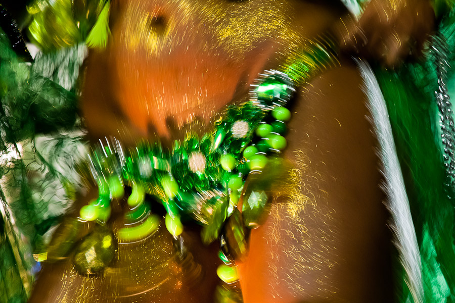 A samba school dancer performs during the Carnival Access Group parade at the Sambadrome in Rio de Janeiro, Brazil.