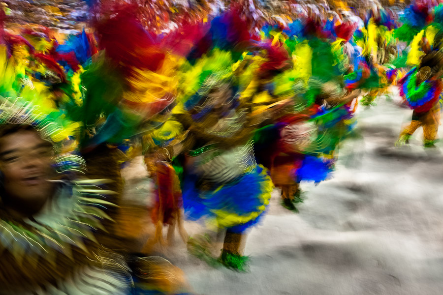 Dancers of Imperatriz samba school perform during the Carnival parade at the Sambadrome in Rio de Janeiro, Brazil.