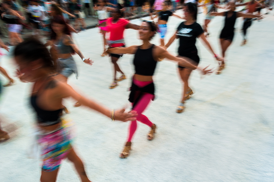 Dancers perform during a rehearsal for Carnival in Montevideo, Uruguay.
