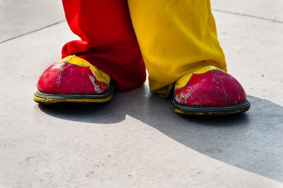 The clown performance is considered a regular job in most of Latin American countries.