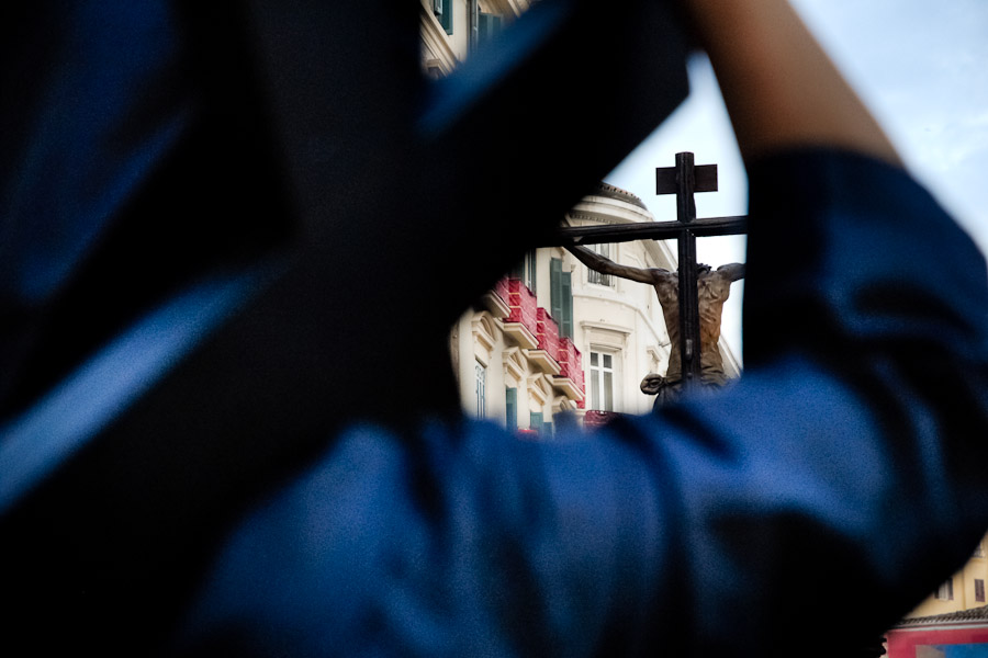 On the Good Friday penitents from Malaga walk down the streets, carrying the Cross for long hours because they reverence it as a symbol of Christ's suffering, death and redemption.