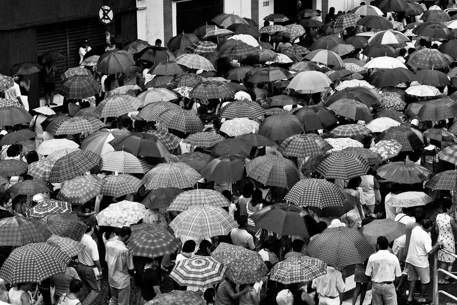 Brazilian catholic believers during the Good Friday (Easter) in Manaus.