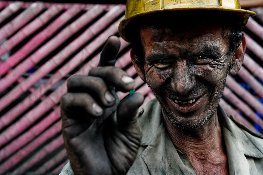 Emerald mining areas in Muzo, the central part of Colombia. Life and work of guaqueros, digging for gems and facing the no man's land rules.