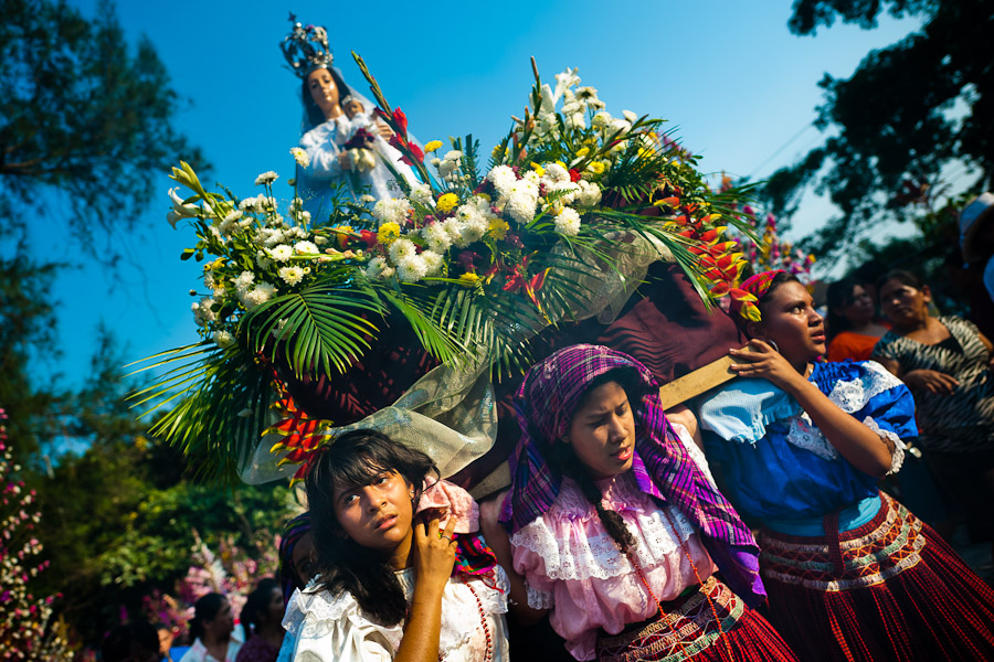 Flower & Palm Festival (Fiesta de las Flores y Palmas) in Panchimalco, El Salvador.
