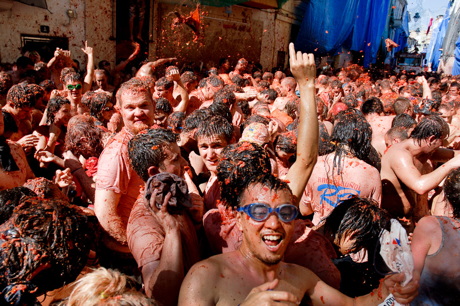 Around 40.000 people took part in Tomatina this year.