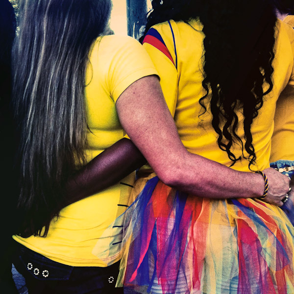 Colombia national football team fans during the FIFA World Cup 2014 in Brazil.