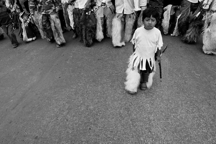 Although ‘Taking of the square’ is pretty rough and furious fiesta, little boys are seen dancing with their fathers and wearing the same goatskin chaps (zamarros).
