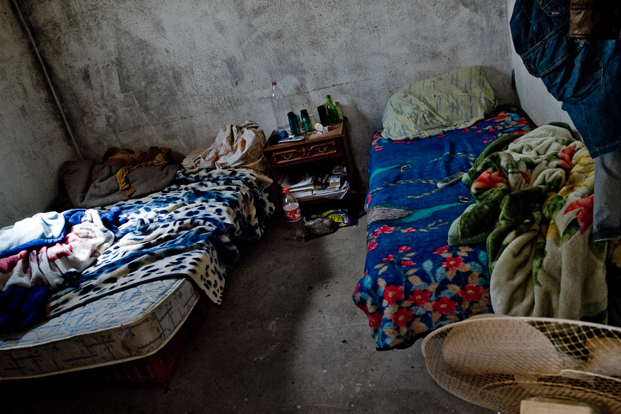 Immigrants live in very basic conditions, usually three and more persons in one room flat.