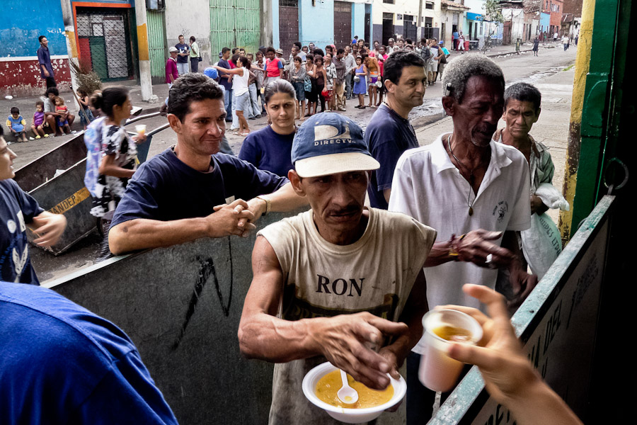 There are various missionary organizations helping in El Calvario. This aid is usually accompanied (or conditioned) by religious education.