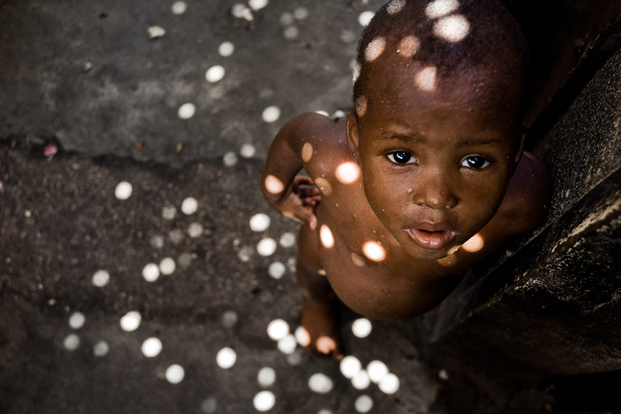 An orphan child in the orphanage (Croix-Des-Bouques, Haiti).