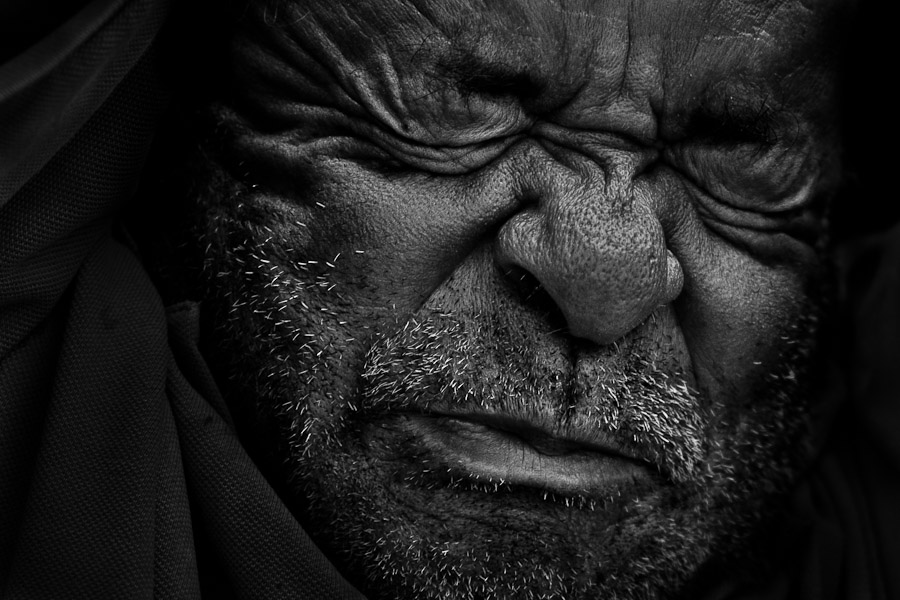 A Colombian peasant painfully struggles during a spiritual healing ritual performed in a village in Valle del Cauca, Colombia.