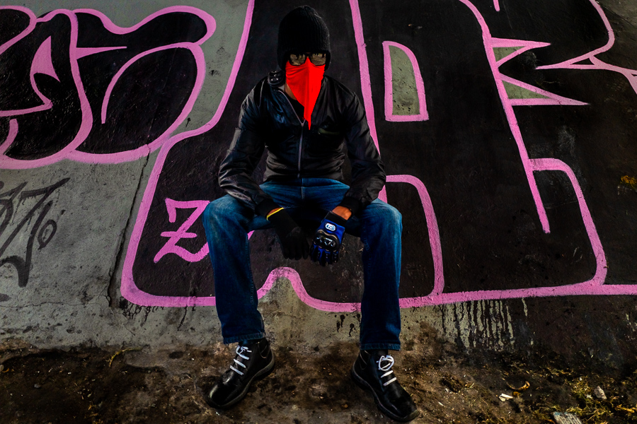 Anti-government protest against corruption within the educational system in Bogotá, Colombia.