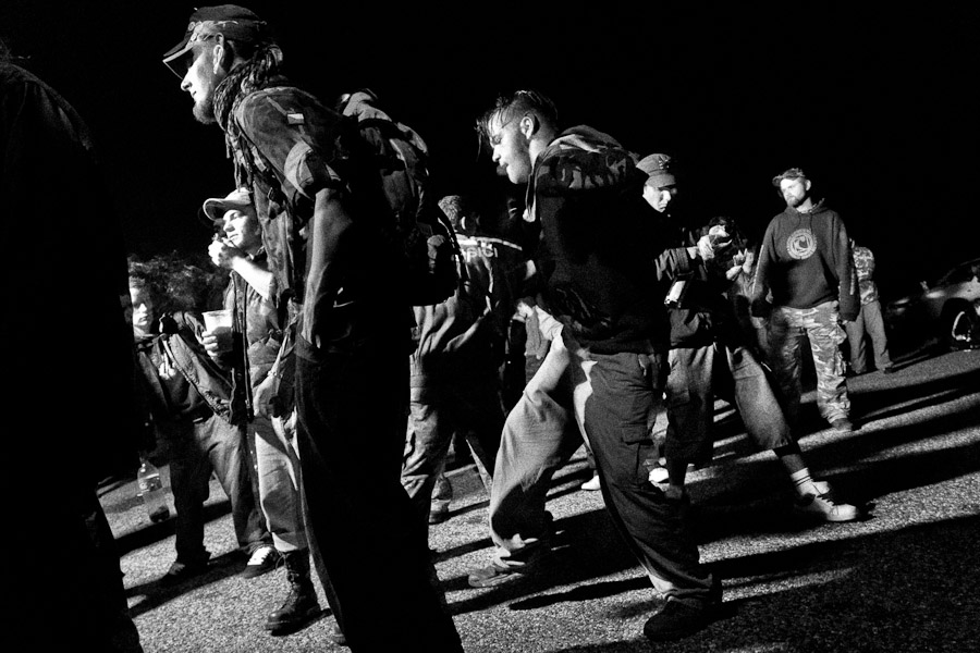 Young people dance during the night at Czech Free Tekno Festival “Czarotek” close to Kvetná, Czech Republic.